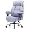 GTPLAYER Sedia da gaming, ampia sedia da ufficio in tessuto di alta qualità, ergonomica, sedia da scrivania regolabile e girevole con poggiapiedi, 180 kg, colore: viola