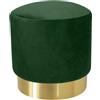 SAMIRA Pouf in velluto color verde scuro, poggiapiedi mod. Zivago