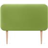 DHOME Testiera Imbottita Liscia Arrotondata in Similpelle con Gambe per Parete Acustica Testate Letto Fonoassorbenti Camera da Letto (Verde, 90cm)