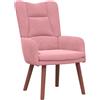 vidaXL poltrona Rosa 63 x 67 x 94 cm Velluto | La forma curva sostiene la tua schiena e ti fa stare comodo, Una tonalità brillante dà vita alla tua stanza,