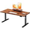 JUMMICO Scrivania regolabile in Altezza, Standing Desk, 180 x 80 cm Marrone | Scrivania da Ufficio Elettrica Regolabile con funzione di memoria, Supporto per Monitor