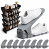 Suusolny 40 scarpiere, regolabili, antiscivolo, colore grigio | Scarpiera antiscivolo, grigio, 3 livelli di altezza, 40 pezzi, per organizzare le scarpe in camera da letto