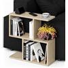 BAKAJI Tavolino Soggiorno da Caffe Porta PC Tavolo Salotto Laterale Divano Ripiano in Legno Struttura in Legno Design Moderno Industriale Dimensione 60 x 60 x 19.5 cm (Rovere)