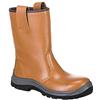 Portwest FW06 Stivale Steelite Sfoderato Suola Resistente al Calore 300°C | Cuoio, 42, S1P EN ISO 20345, Tallone con Assorbimento Energia, Puntale Protettivo in Acciaio, Doppia Densità