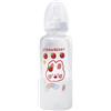 CutiePlusU Biberon per adulti in vetro con tappo protettivo, carino stampato, senza BPA, aspiratore in silicone, 400 ml, set con cannuccia Straw-Rainbow Rabbit