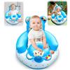 SilverChry Divano Gonfiabile Portatile Bambini, Seggiolino Gonfiabile Bambini 3-36 Mesi, Seggiolino Neonati con Supporto Schiena Collo, per Viaggiare, Nutrire e Imparare Sedersi (Blu)