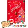 Cia&Co Calendario dell'Avvento LINDT LINDOR 2025 · 24 Praline di Cioccolato Svizzero · 8 Ricette Gourmet · Con Biglietto Personalizzato Cia&Co · Regalo di Natale Elegante e Premium
