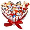 Donda's House® Cestino Kinder. Torta Kinde. Cuore Kinder. Cuore JOY. Cestino di Cioccolato. Idee regalo donna. Ovetti Kinde. Happy Hippo. Contiene 65 pezzi. Cioccolatini da regalere.