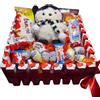 Donda's House® Cesto regalo per la Festa della Mamma. CONIGLIO. Happy Hippo. Ovetti Kinder. Mini Cioccolatini. Contiene 56 pezzi. Regal ideale per le coppie. Kinder B., Schokobons.