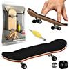 Danbghyuo Mini Skateboard Da Dita, Rosso Festa Compleanno Fingerboard con Accessori per Skateboard Mini per Trucchi e Stunt per adulti, ragazzi, bambini e principianti… (Noir)