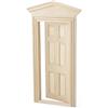 Odoria Casa delle Bambole Porta Legno: 1/12 Scala Miniatura Fronte Cancello Pannello per Fata Giardino Rustico - Mini Mobile Componenti Costruzione non Verniciato Verso l'interno Tetto Appuntito