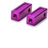 PrecisionGeek - Sostituzione per Tamiya 53596 Servo Foderi in Alluminio (Corti) (TA03/TA04/TB01/TNS/TG10) Alluminio anodizzato Viola (2 Pezzi)
