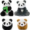 MorisMos Set di 4 simpatici peluche a forma di panda, 30 cm di altezza, morbidi, panda, peluche, bambola, giocattolo, regalo di compleanno e Natale per bambini