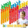 Magicat Dino Set Bolle di Sapone 4,5ml I 30 Tubetti A Forma Di Dinosauro I 6 Colori Disponibili I Ideali per Compleanni, Matrimoni, Halloween, Gadget Compleanno Bambini, Decorazioni Natale