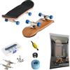 BIGH Fingerboard in Legno di Acero Naturale - Fingerboard Professionale - Skateboard per Dita - Giocattolo Regalo - Skate per Dita - Finger Skate - Skate per Mani