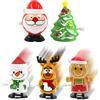MORAINJAY 5 Pezzi Giocattoli a Carica Natale,Giocattoli a Orologeria Natalizio per Bambini Adulti,Babbo Natale/Pupazzo di Neve/Alce,Riempimento del Calendario dell'avvento Calze Natale Feste Regali
