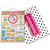 aeioubaby.com CALENDARIO OROLOGIO magnetico per bambini, Gioco educativo Data Tempo e Ora per Parete o Frigorifero, 43x32cm. Scatola ideale come regalo di compleanno per bambini a scuola o asilo nido (Tedesco)