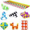 Nutabevr 12 Pezzi 24 Blocchi Magici Serpente,Twist Cubo Puzzle,Giocattolo rompicapo,Magic Snakes per Ragazzi e Ragazze Regalo,Costruzione Di Oggetti Strani O Animali Giocattolo Per Bambini E Adulti