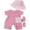 Götz 3403331 completo Sommer per bambole bebè taglia S 30-33 cm 4 pezzi | Vestiti per bambole con tutina, cappello e 2 sandali, outfit estivo e lavabile; dai 3 anni