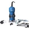Merry Tools Fresa Elettrica per Legno a Mano Laminatore Router 530W 220V, Fresatrice Rifilatore, Strumento Compatto per Falegnami per Falegnameria con Accessori Completati, Inclusi 2 Mandrini Pinze 1/4 e 6mm