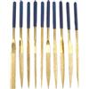 minkissy 10 Pezzi Set di Lime ad Ago Diamantate e Finitura Precisa | Acciaio al Carbonio ed Emery, Profili Piatti, Tondi e Triangolari, per Lavori DIY e Banco Gioielli
