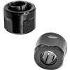 HaloModora Dado a pinza per fresatura e lavorazione del legno, 12 mm | Materiale in carburo ad alta resistenza, resistente all'usura, finitura nera, filettatura 12 mm, confezione singola