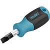 HAZET Cacciavite 811K-80, profilo a taglio SW 1,2 x 8 mm, impugnatura antiscivolo a 3 componenti, lama rotonda, forma corta, per trasmissione di potenza