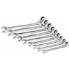 GearWrench Set di chiavi combinate a cricchetto con testa flessibile X-Beam da 12 Pt. XL, 9 pezzi, SAE - 85298