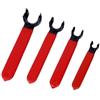 FUBESK Set di 4 chiavi tipo M per mandrini a pinza Er 11m Er 16m Er 20m Er 25m con manico in plastica e finitura elettroforetica nero rosso