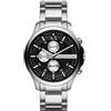 Armani Exchange Orologio per uomo, Movimento cronografo al quarzo e cassa da 46 mm con cinturino in acciaio
