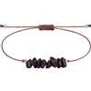 BECAT Bracciale Portafortuna per Uomo Donna Bracciale Annodato con Amuleto Portafortuna con Perline Cavo Intrecciato Pace e La Protezione di Amici e Coppie (Cristallo Melograno)