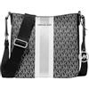 Michael Kors Jet Set Small Signature Logo Stripe Crossbody Bag Black