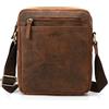 LEABAGS Borsa a tracolla in pelle Uomo I Borsa messenger con tracolla I Borsa da lavoro I Borsa da ufficio I Borsa a mano I Borsa da viaggio I Borsa per tablet I Rosso Marrone Vintage