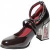 FQLGJMY Donna Piattaforma in Pelle brevettata Mary Janes Abito Pompe Gothic Scarpe Tacco Basso Grosso Dolce Lolita Chiuso Dito Caviglia Cinturino Regolabile