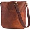 LEABAGS Nicola borsa da donna in vera pelle in look vintage I borsa a tracolla I borsa in pelle I borsa a spalla
