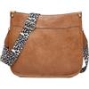 FORRICA Borsa a Tracolla Donna Grande Borsa a Spalla Moda Borsetta Messenger in Pelle PU con Leopardata Tracolla Marrone A