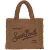 Saint Barth MC2 BORSA A MANO MINI VANITY IN ECOPELLICCIA MARRONE