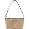 Armani Exchange Women's Susy, Essential, Rimovibile, Logo Squared Shoulder Bag, Sabbia