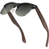 BALINCO, Occhiali da Sole a Mezza Montatura, con Aste in Legno Scuro, Lenti TAC Polarizzate, Unisex, Protegge dai Raggi UV e dai Riflessi, Resistente ai Graffi