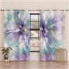 PETTI Artigiani Italiani - Tende a Pannelli per Interno con Anelli 2 Pezzi 140x280cm, Tenda Camera da Letto e Soggiorno Oscuranti Isolanti e Moderne, Floreale 04-159, 100% Made in Italy