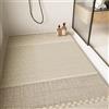 Surwin Tappetino da Doccia Antiscivolo, Tappetino da Bagno in Luffa PVC Morbido Lavabile Moderno Beige Minimalista Tappeto Bagno ad Asciugatura Rapida con Fori di Drenaggio (Stile5,60x90cm)