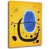 Printerland Quadro moderno stile MIRO Joan Mirò oro azzurro RIPRODUZIONE STAMPA SU TELA Quadri Moderni soggiorno Astratto Arte Cucina Sala Pranzo Ufficio Camera da letto (30x40 cm, 8)