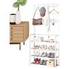 Yongany Appendiabiti e scarpiera Combo | Appendiabiti da ingresso con ganci | Rack da pavimento organizer per camera da letto dormitorio domestico rack di stoccaggio