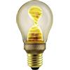 Suprema, Lampadina LED Decorativa Forma Goccia, Vintage, Attacco E27, 220-240V, Luce Calda 1800K, Non Dimmerabile (Effetto DNA Trasparente)