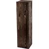 Decorativo Supporto, blocco naturale, decorazione in tronco, colonna portacandele da pavimento, colonna per fiori, colonna rustica, stabile e durevole, nero, 75x20x20 cm
