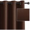 CYCMACO Tenda Oscurante Termica da Interno 2 Pezzi 140x290cm, Marrone Scuro | Termiche Isolanti, Anti-Rumore, Tende Camera Da Letto Con Occhielli, Moderna Tende Per Interni Per Camera E Soggiorno