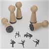 13gramm Set di timbri per balletto, idea regalo creativa con motivi magici per amanti della danza, timbri in legno per biglietti fai da te e scrapbooking