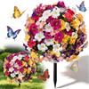 ZEELIY Fiori artificiali come veri con picchetto, 1 pezzo, 56 cm, fiori artificiali, piante da balcone, per esterni, resistenti alle intemperie, estate, autunno, bouquet finto resistente ai raggi UV
