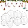 Tigerkinwit 25 Pezzi Palline di Natale Vuote Trasparenti DIY, Palle Riempibili, Ornamenti Decorazione Natalizia per Alberi di Natale Nozze Festa Decora il Locale