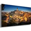 Printerland Quadri Moderni CITTA' ITALIA città Quadro moderno da Parete XXL grande Stampa su tela Canvas Decorazione Murale muro Soggiorno Arredo Camera da letto Cucina (MATERA, 30x50 cm)
